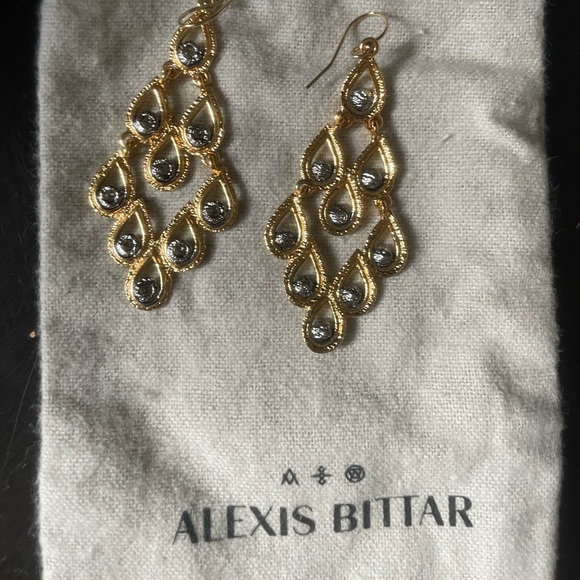Alexis Bittar Crystal Cholulian Chandelier Earrings - Picture 2 of 6